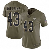 Women Nike Saints 43 Marcus Williams Olive Salute To Service Limited Jersey Dzhi,baseball caps,new era cap wholesale,wholesale hats